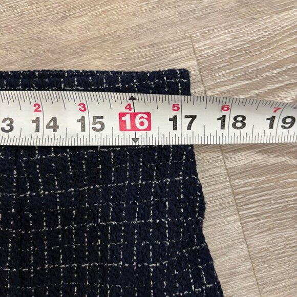 Anthropology Maeve NAvy Blue Printed Pencil Stretchy Skirt sz L - Picture 11 of 12